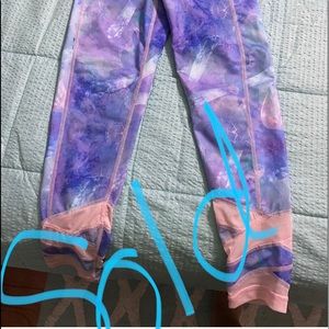 Girls tye dye yoga pants